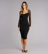 Delicate Drama Ruched Midi Dress