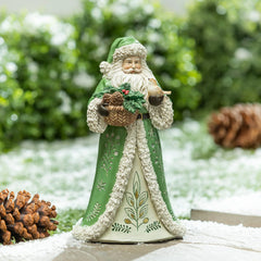 Shades of Green Garden Statue, Resin Statue, Santa, 12"H