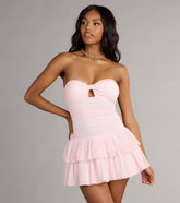 Sweet Escape Strapless Bow Mini Dress