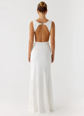 Cherry Sky Maxi Dress - White