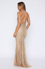 Reaching Out Maxi Dress Gold