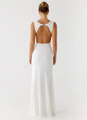 Cherry Sky Maxi Dress - White